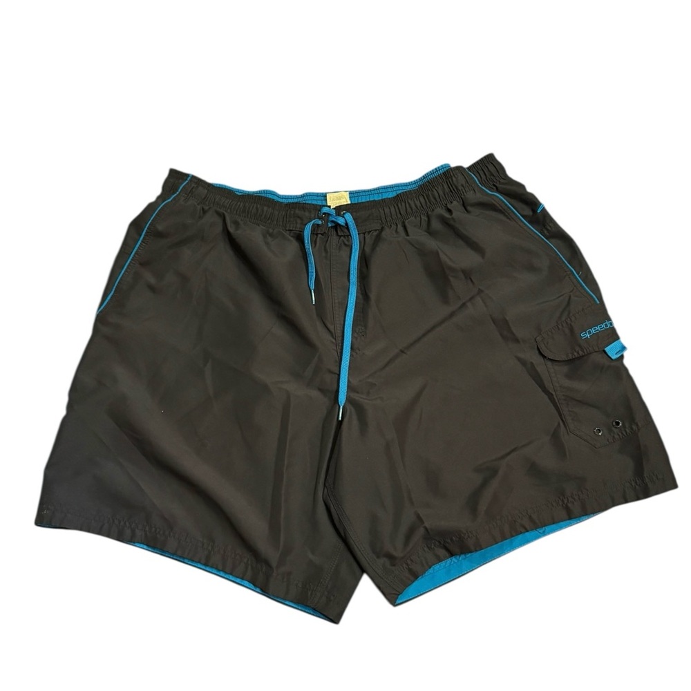 Speedo Charcoal and‎ Teal Swim Trunks